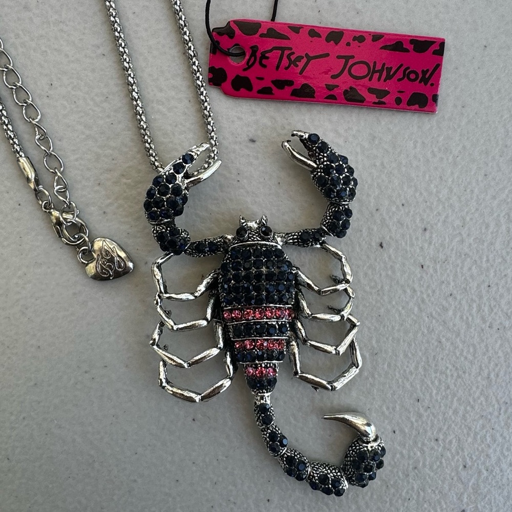 Betsey Johnson Silver Scorpion Necklace | NWT